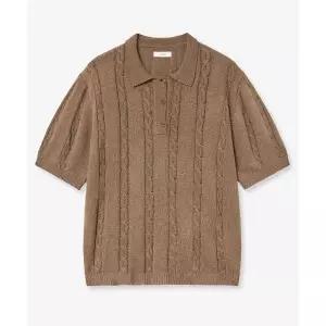 매장정품 브이투 VTWO 쿨 워셔블 케이블 폴로 니트 (BROWN) 5009406291 177049