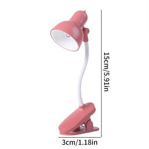 조절 가능 팔을 가진 휴대용 LED 책상 램프 클립형 디자인의 미니 소형 야간등 컴팩트한 야간 독서등 (배터