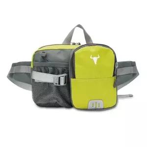 고품질 등산용 힙색 물병 메쉬 경량 크로스 가방 그린옐로우 (WFKDXS2)