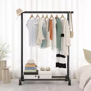 아트박스/가구느낌 도도행거 1단 800 철제 스탠드 이동식 옷걸이
