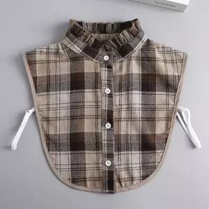 유니폼 클래식 페이크 셔츠 레이어드 카라 체크넥케이프 형카라 가능