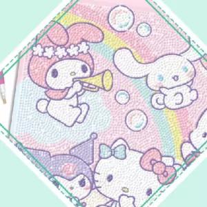 캐릭터 보석 십자수 25x25 DIY 비즈 큐빅 구슬 캔버스 세트 공예 벽걸이 액자