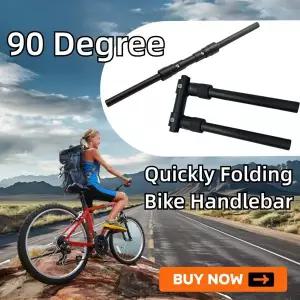 빠르게 접히는 자전거 핸들 바 합금 알루미늄 90도 접이식 전기 킥 스턴트 스쿠터 자전거 핸들 바 5658cm