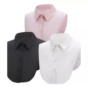 페이크카라 레이어드 목카라 넥케이프 셔츠 블라우스 DO6952목카라 블라우스