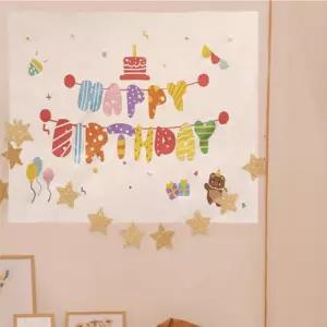 대형포스터 패브릭 가랜드인테리어 벽장식 꾸미기 월데코 촬영소품 용소품 방꾸미기 가랜드 인테리어가 가