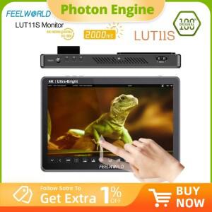FEELWORLD LUT11S 10.1인치 2000nit 초고휘도 IPS 터치스크린 3G-SDI HDMI DSLR 카메라 필드  (F970 외장