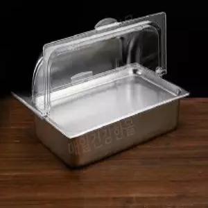 뷔페 과일 디저트 빵 디스플레이 스테인레스 진열 보관함 투명 뚜껑