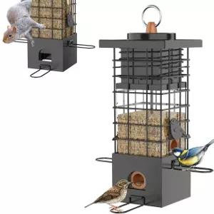 야외용 크루 금속 다람쥐 방지 새 모이통 야생 25파운드 용량