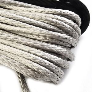 고강도 합성 윈치 라인 케이블 로프 견인 코드 외장 회색 자동차 SUV ATV 바이크 오토바이 액세서리 15m