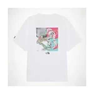 [노스페이스] NT7UR70B 남성 카라비너 반팔 티셔츠 WHITE 1624095