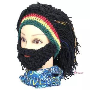 털실 비니 가발 수염 스키 보드 털모자tuv798