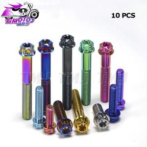 TMJ 티타늄 볼트 M8X10/15/20/25/30/35/40/45/50/55/60/70/80/90/100mm Brembo 바이크 오토바이 수정용 Tor