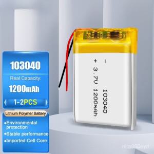 103040 리튬 이온 Lipo 폴리머 충전식 배터리 GPS MP3 마사지기 VR 안경 블루투스 스피커 Hea 1200mAh 3.7V