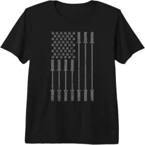 아메리칸 플래그 케틀벨 바벨 티셔츠 프리미엄 트라이 블렌드