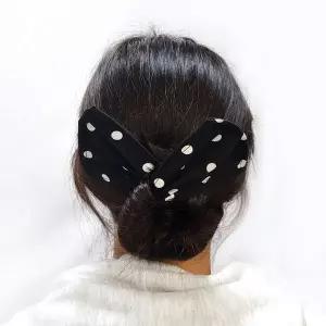 무늬 와이어 머리끈 리본 당고머리 헤어밴드(특가)