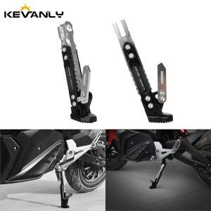 [호환품]1x 바이크 오토바이 CNC 조정 가능 킥 스탠드 발 사이드 전기 액세서리 주차 브래킷