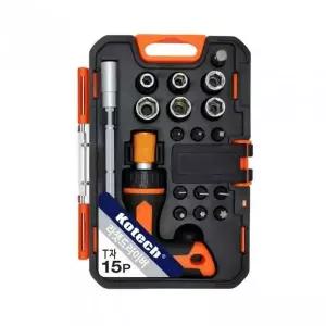 [콩심팥심]T형 복스 렌치 세트 15P 미니 드라이버