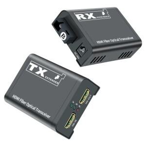 SC 광섬유 광 케이블을 통한 1080P HDMI 확장기 3Km 비디오 트랜시버 HDMI-광섬유 변환기(루프 아웃 포함)