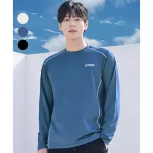 매장정품 HERRINGBONE 남자 쿨매쉬 루즈핏 긴팔 래쉬가드 (DARK BLUE) / RG347M