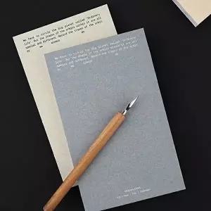 실제본공책 심플 실제본 그리드 노트 1P 일기 필사 만년필 공책