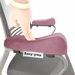 이지유 오피스 의자 팔걸이 커버 편안한 팔꿈치 베개 2개 세트(핑크 2개)