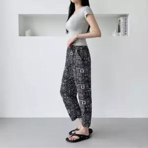 [라일리여성의류] Rly 스테디 걸여름철 지퍼포켓 몸빼바지 허리밴딩 9부