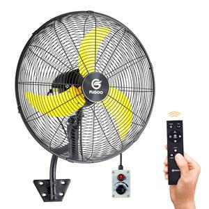 리모컨이 있는 FUGO 24인치 조용한 실외 진동 벽걸이 선풍기, 모든 밀폐형 BLDC 모터, 4단 방수 주택용 헤비 듀티 산업용 파티오스, 차고, 창고 5000CFM
