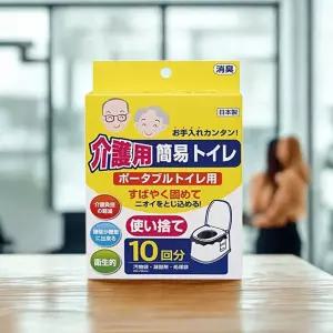 고쿠보 간호 간이 긴급 화장실 일회용 10회분1회용 이화장실 용이 개호용 1회용 휴대용 노인 배변도우미 비