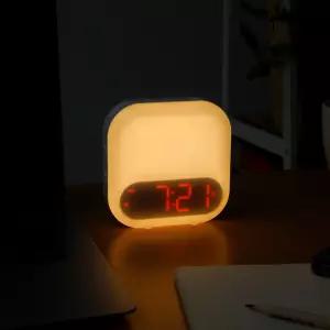 무소음 빛 진동 탁상 알람시계