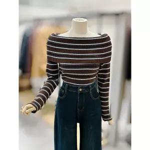 갤러리아 [반에이크]스트라이프 오프숄더니트(VB5YKTMG07Z)