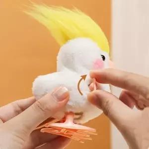 ( )움직이는 앵무새 태엽 인형 걸어다니는 새 장난감 반려 귀여운 미니 작은 아기새 특이한 재밌는 웃긴 선