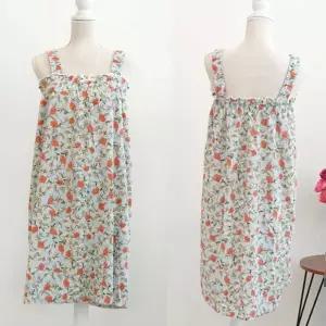 샤워슬리브 어깨끈 잠옷 원피스 샤워 가운 여성 집에서 입는옷