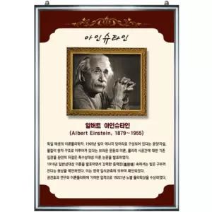 학교 과학실 실험실 게시판 아인슈타인 포스터 액자 60x90cm 학습실 특별실