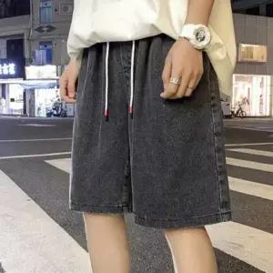 남성용 여름 데일리 밴딩 청 반바지 캐주얼 버뮤다 데님 팬츠