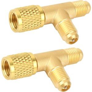 황동 밸브 R22 R12 R134용 코어 4인치 SAE 견고한 구조가 있는 커플러 어댑터