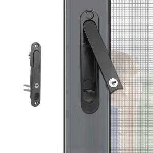 평면 오프닝 스크린 창문 도난 방지 잠금 보이지 않는 핸들 기어 다이아몬드 메쉬 포크 액세서리