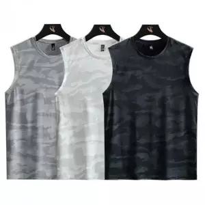 [셀러에이드]통기성 카모 운동복 헬스장 트레이닝 나시웨어