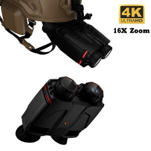 NVC800 WIFI 헤드 마운트 적외선 야간 투시경 4K UHD 디지털 망원경 카메라 사냥 캠핑용 16배 줌 48MP