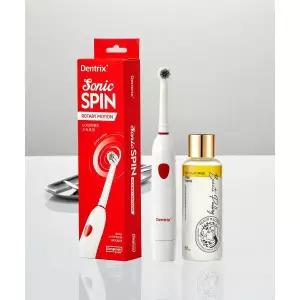 매장정품 DONGKOOK PHARM [구강케어SET] 덴트릭스 소닉스핀 전동칫솔+오일가글 80ml