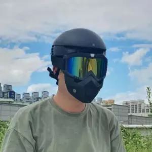 방풍고글 아웃도어 분리형 방풍 고글 마스크 미러골드