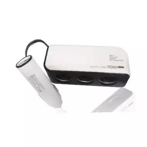 USB 3구 소켓 화이트 플러그 일체형 멀티소켓 시가잭