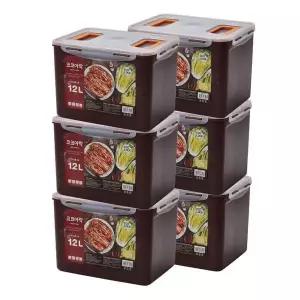 (생담) 코코아락 진공 다용도 김치통 3+3 김장 보관 밀폐용기 12L