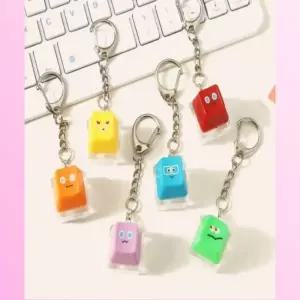 (색상 키보드 키링 랜덤발송)[사러왕]딸각이 버튼 키보드키링 키캡 딸깍이 고리 스위치 굿즈 키홀더 가방꾸