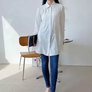 걸스 라인스커트 컴포트 룩 데일리 밖에입는 릴렉스핏 패션라인 롱핏드레스셔츠 라운드티 티탑