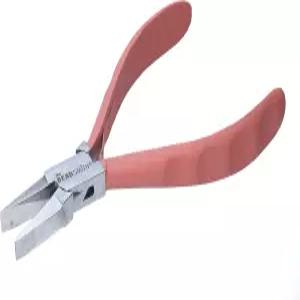 비드스미스 새틴 터치 플랫 노즈 플라이어 5.75인치(145mm) 광택이 나는 스틸 헤드 편안한 윤곽 그립 핸들