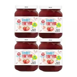 LIGHTJOY 당을줄인 논산딸기쨈 290G 4개