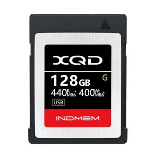 INDMEM XQD 128GB 메모리 카드, 5배 강력한 MLC 플래시 카드 고속 G 시리즈| 최대 읽기 440MB/s, 쓰기 400MB/s