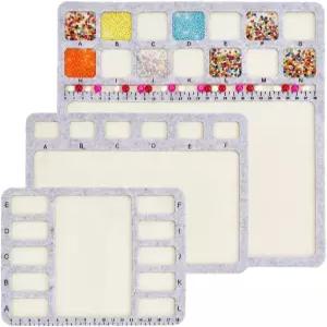 BENECREAT 3 스타일 펠트 비딩 매트 센티미터 알파벳 눈금 비즈가 있는 디자인 비즈 보드 아트 크래프트