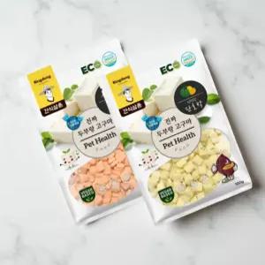 강아지 뻥튀기 과자 시리얼 간식 건빵 저칼로리 당근+단호박 100g