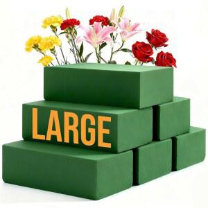 신선하고 인공적인 꽃을 위한 플로럴 폼 블록 6개 팩 8 9 x4 1 x2 7 건조 및 습윤 플라워 스트 스티로폼 꽃꽂이 용품 결혼식 생일 정원